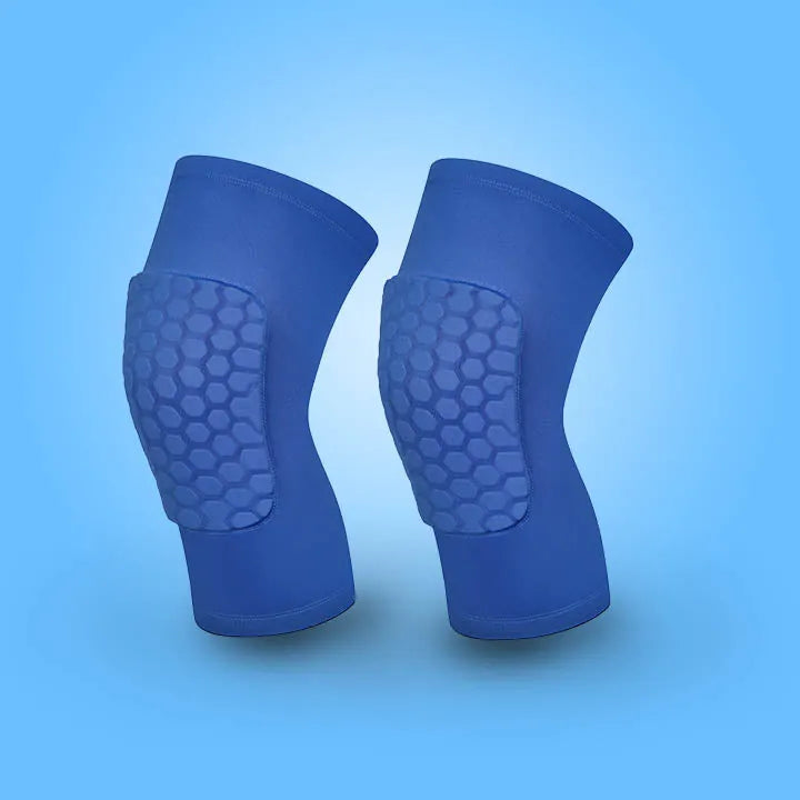 Paire de genouillères de basket bleues