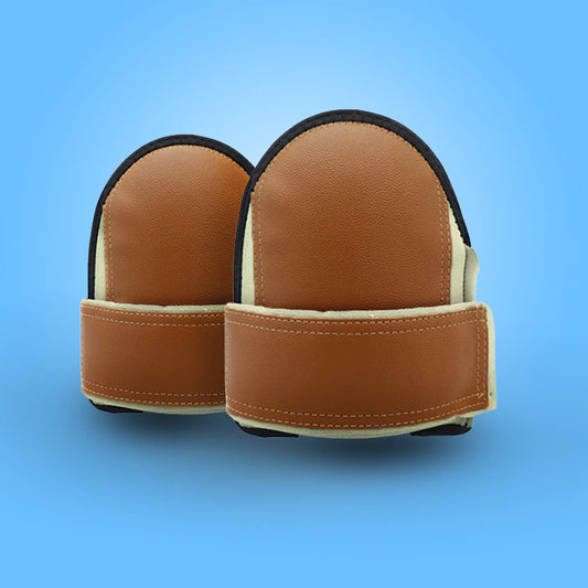 Genouillère en cuir marron