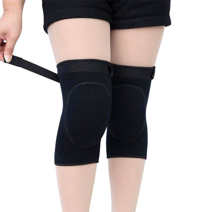 Genouillère de Volley Noir avec sangle