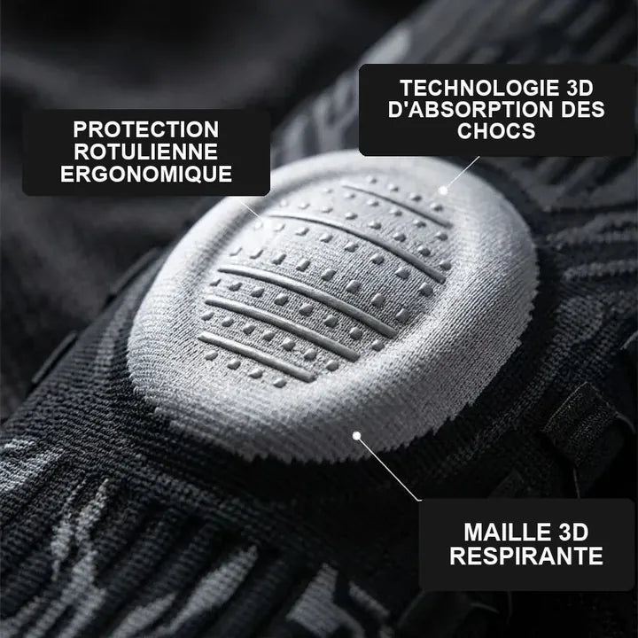 Protection rotulienne ergonomique et maille respirante
