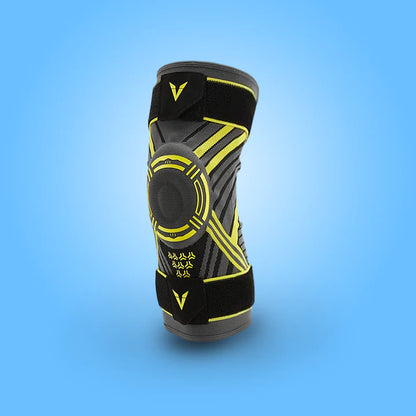 Genouillère Rotulienne pour le sport - coloris gris et jaune