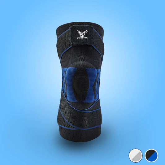 Genouillère ligament croisé sport noir et bleu