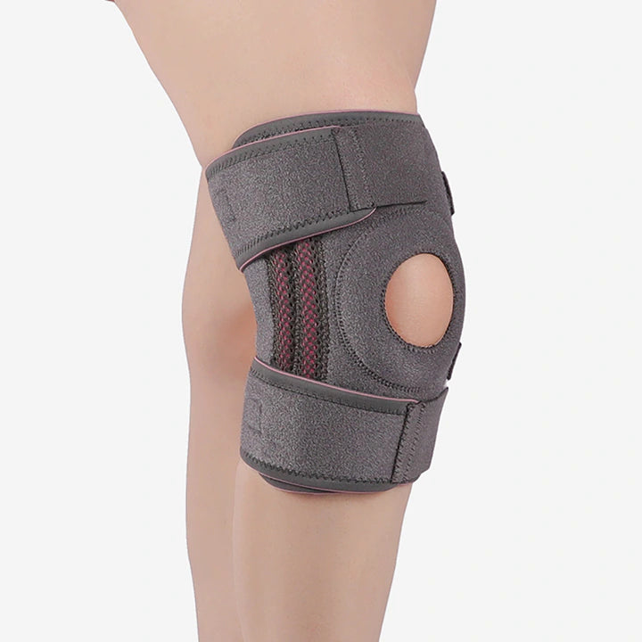 Genouillère Arthrose pour Personne Âgée gris souris sur genou