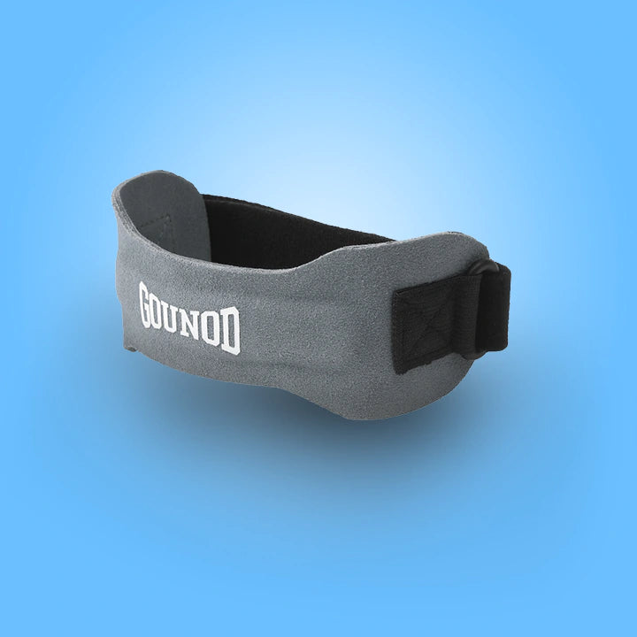Genouillère Strap en Cuir gris