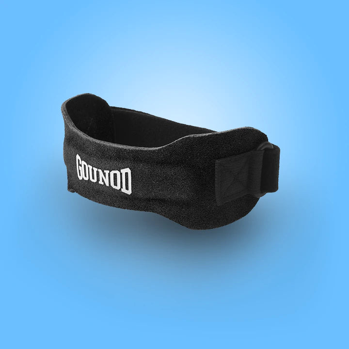Genouillère Strap en Cuir noir
